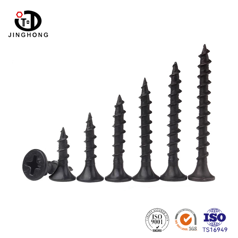 Sort forsænket hoved Sheetrock-skruer