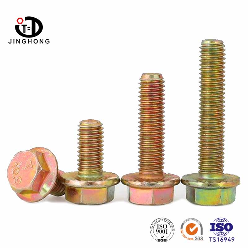 Farve zink hexagon flange bolt