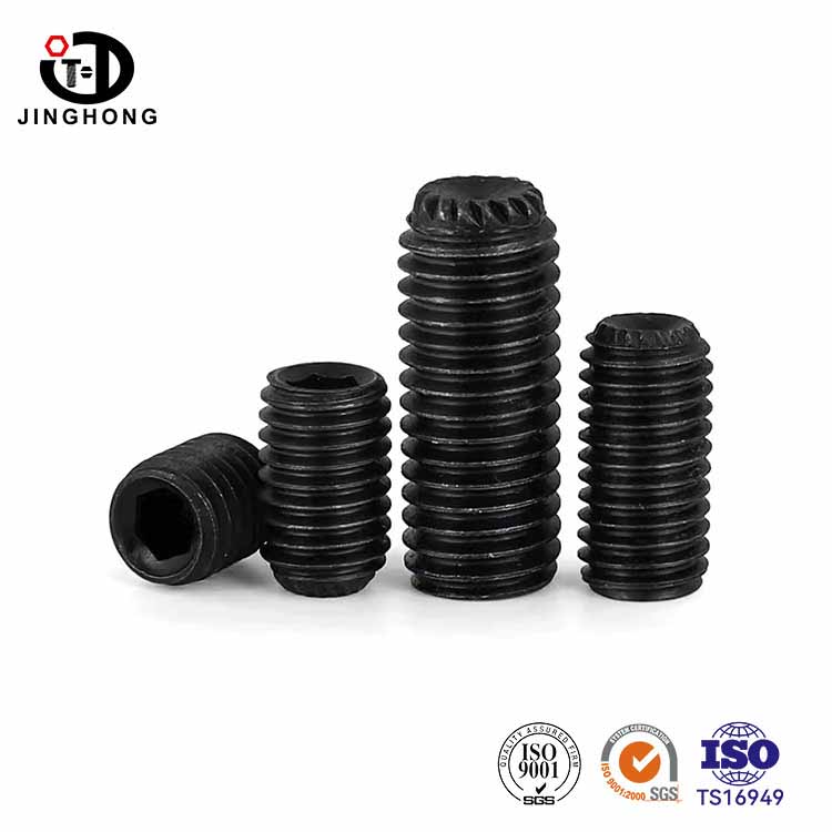 DIN916K Hexagon Socket Knurl Sæt skruer med koppunkt