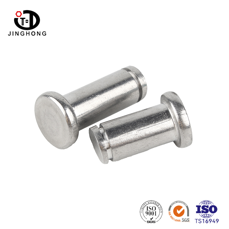 Fladt hoved rillet pin