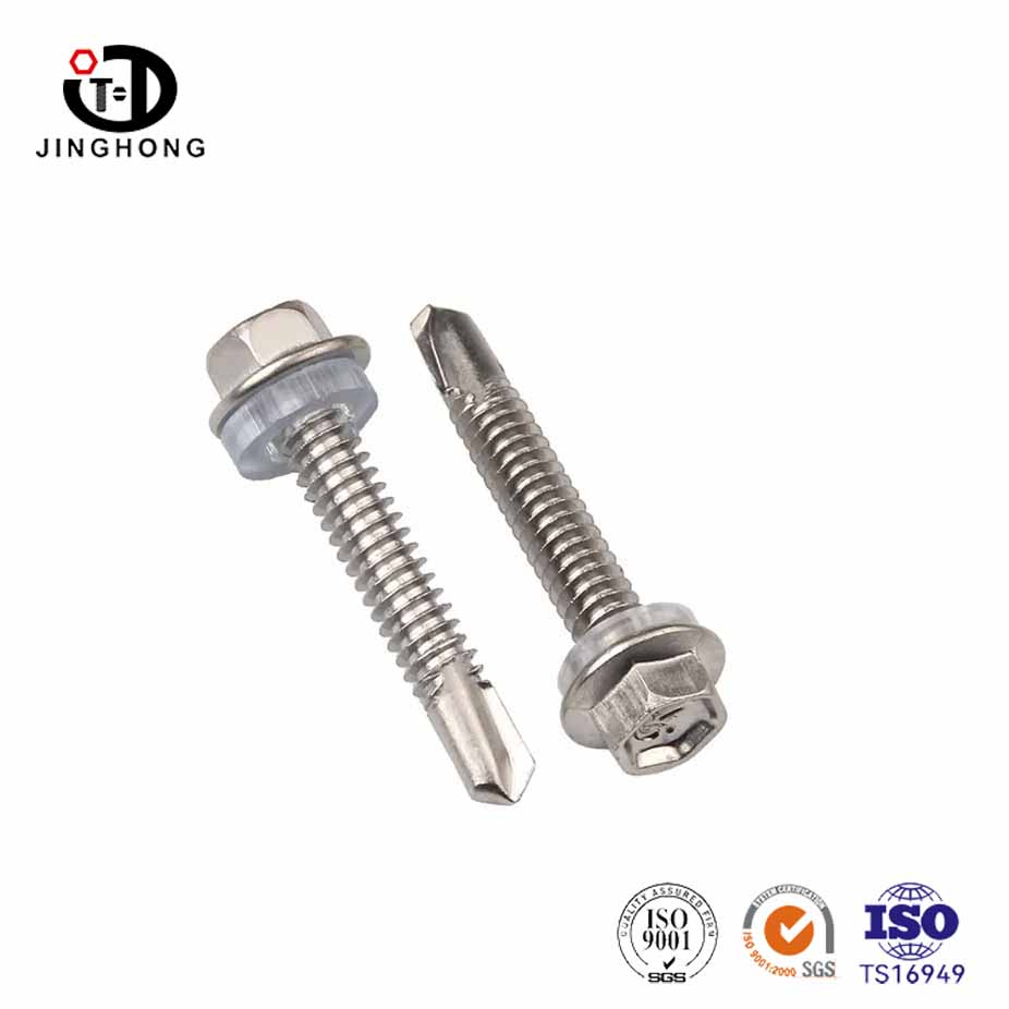 Ydre hexagonal plade metal selvborende selv tappeskruer