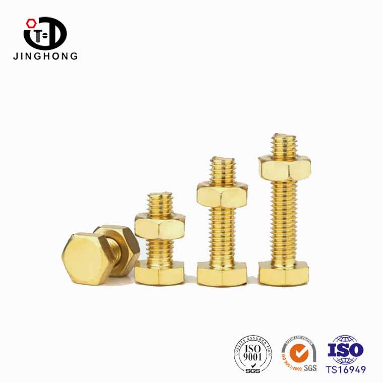 Solid messing hex hexagon bolte