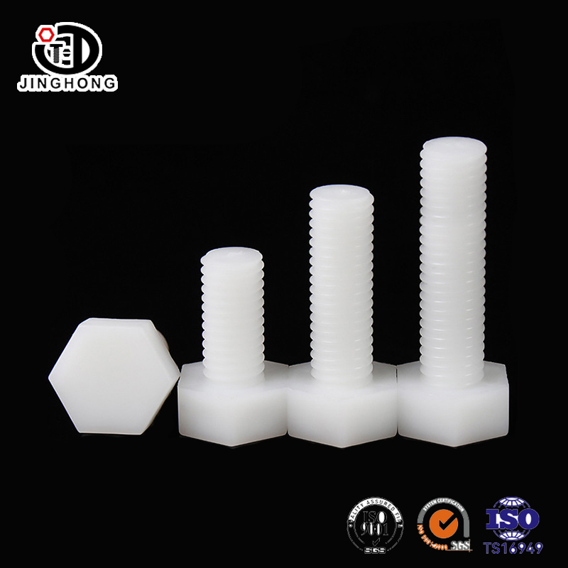 Hvid nylon hex hovedskrue